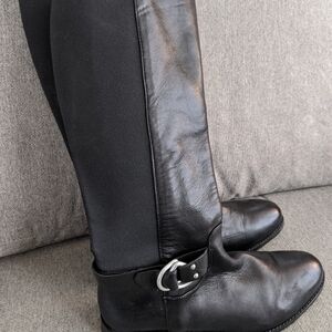 Johnston & Murphy Darby Gore Tall Boot 78-52641 Women's Black Knee High Boots